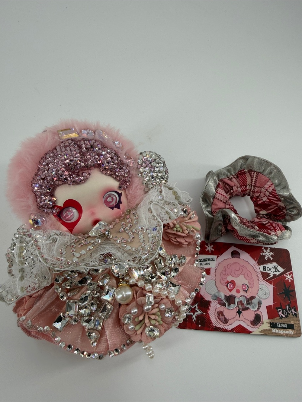 Authentic Skullpanda Plush Pendant - embellished with Rhinestone